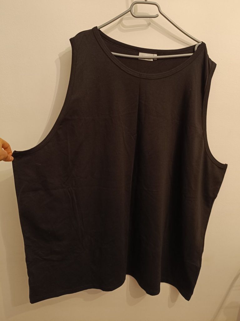 XXXXXXXL Wielka czarna koszulka na ramiączka 7XL bokserka nowa duża