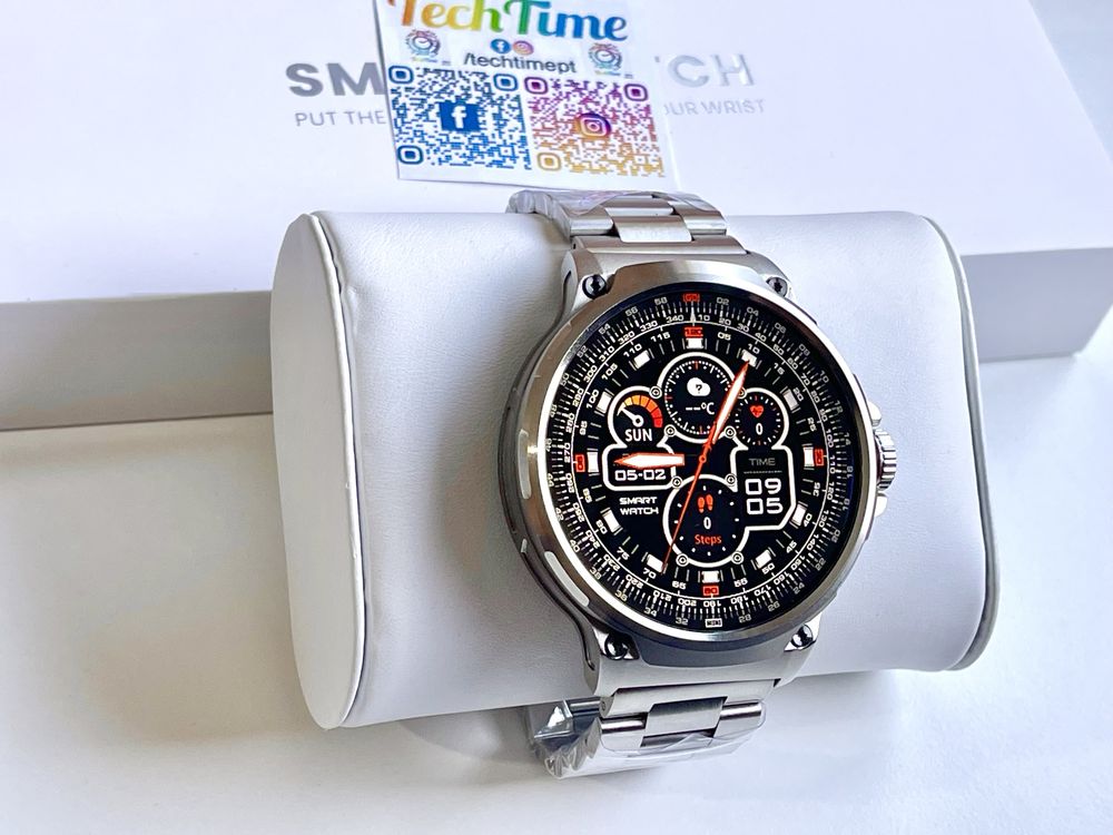 [NOVO] Smartwatch Colmi V69 (Prata Silicone + Metal)