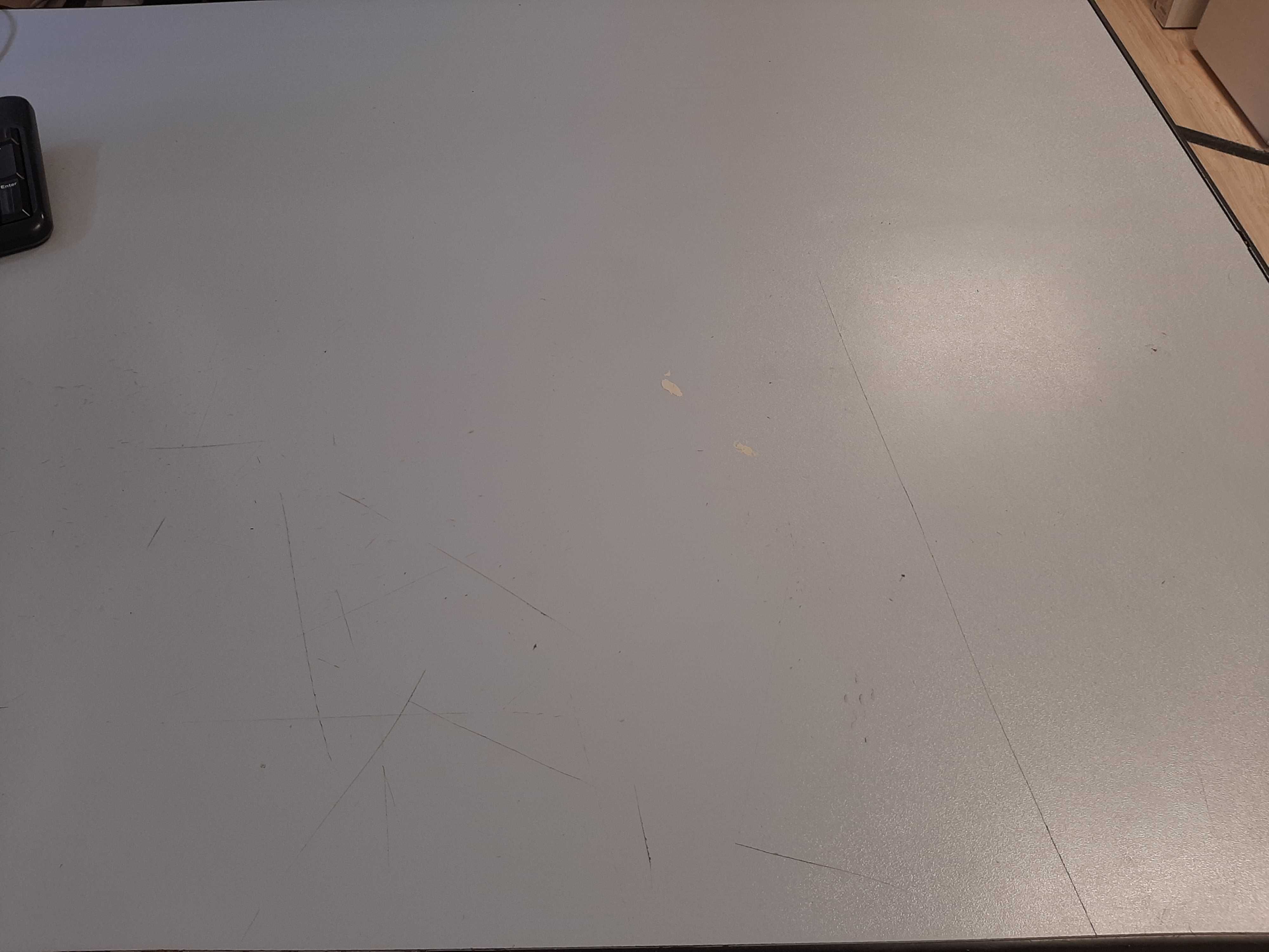 Biurka szare 160 x 80 cm i 140 x 80 cm