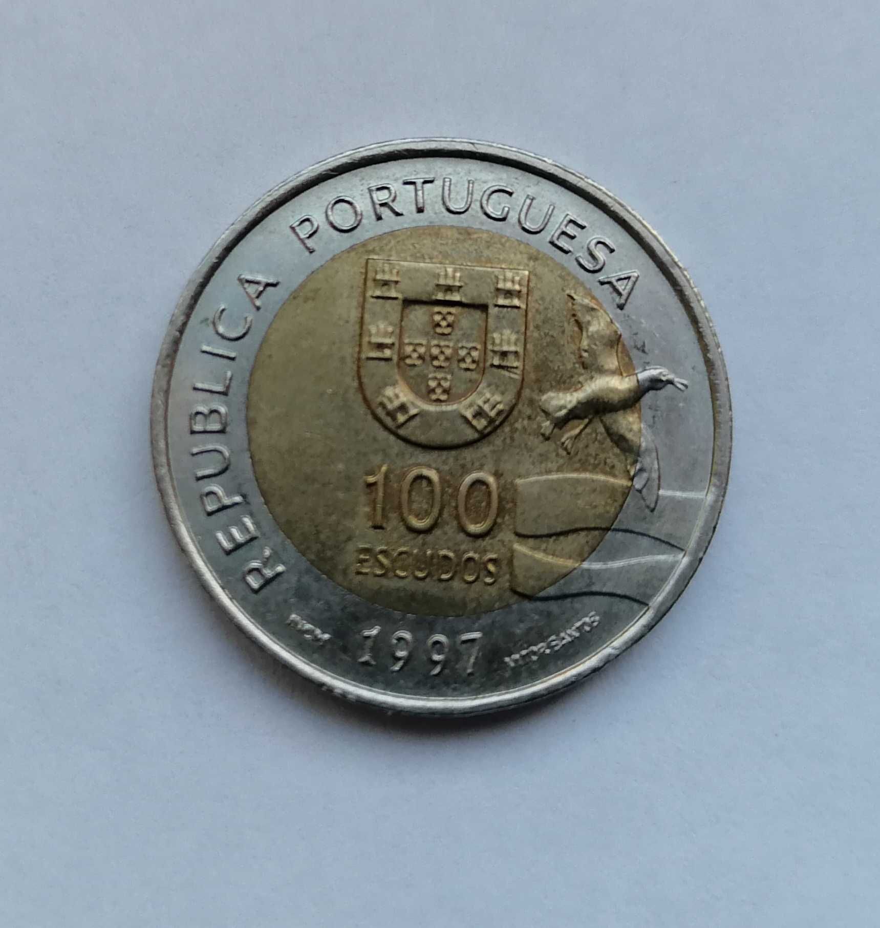 moedas comemorativas 200 e 100 escudos