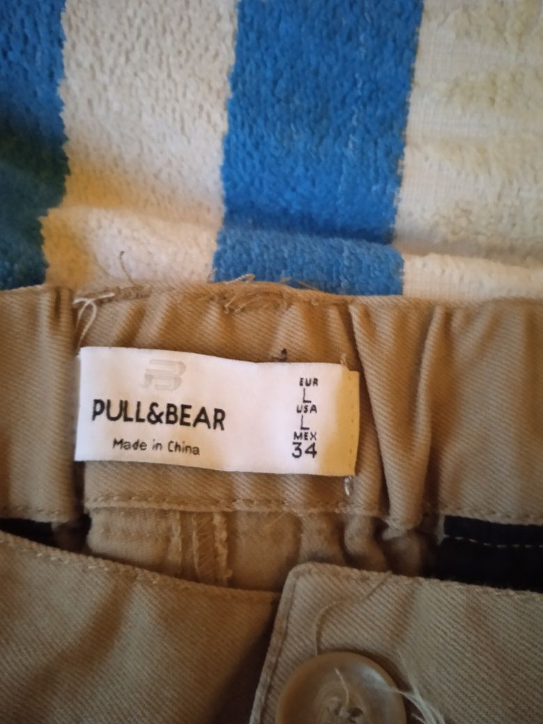 Spodnie męskie cargo bojówki Pull&Bear L
