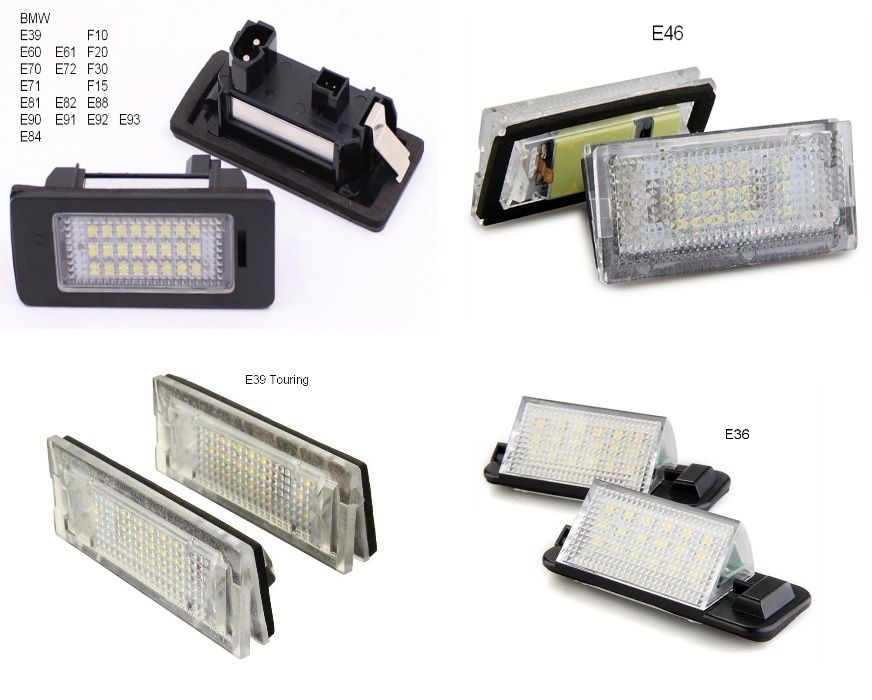 Діодна підсвітка номера BMW X5 X6 E39 E60 E81 E90 E36 E46 E84 F10 E38