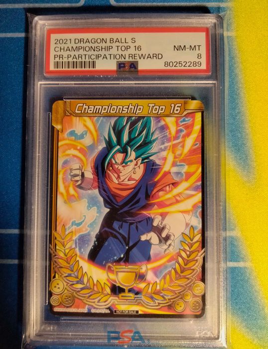 Dragon Ball Super Card SSB Vegito, Championship Top 16 PSA 8