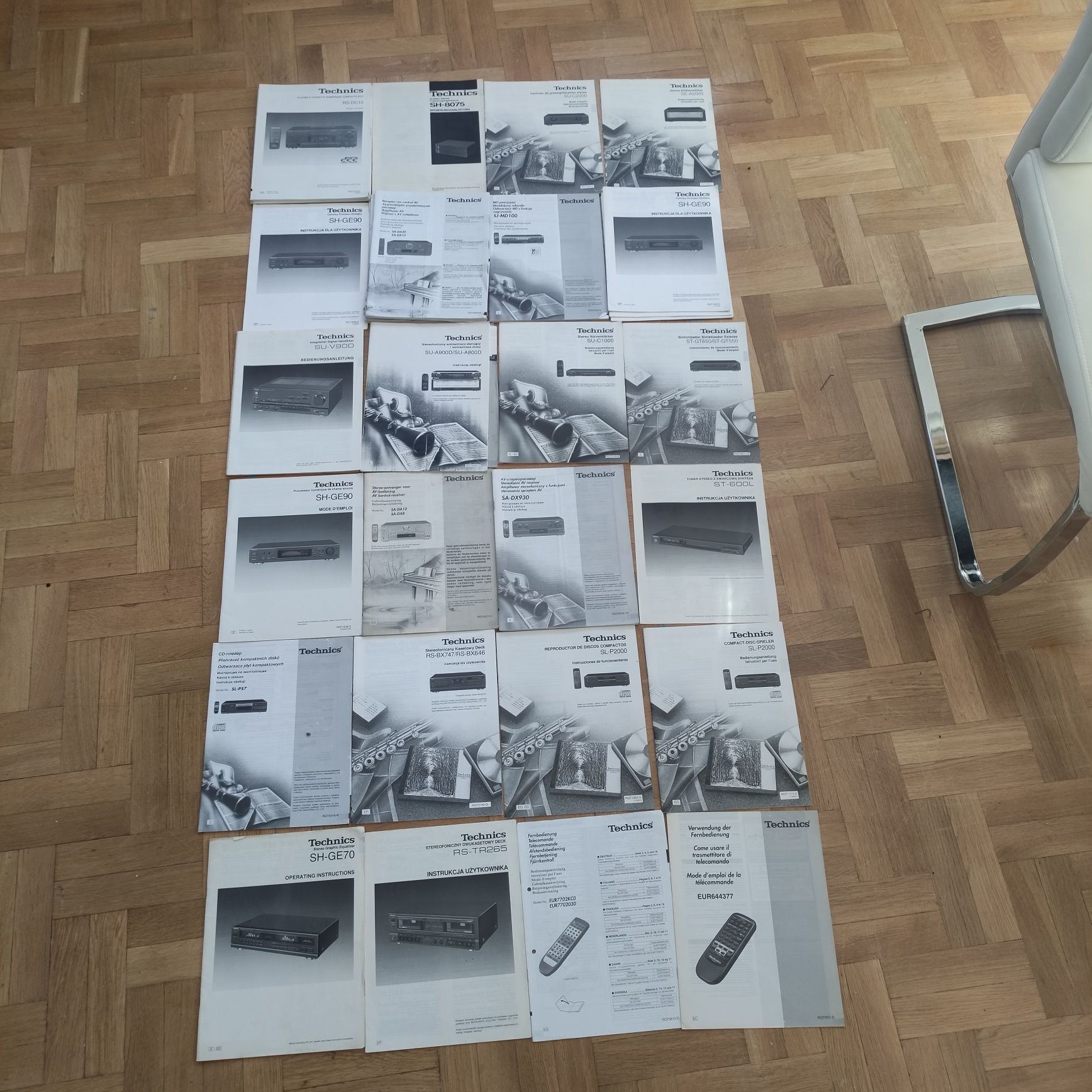 Technics instrukcje obsługi oryginalne 36 sztuk