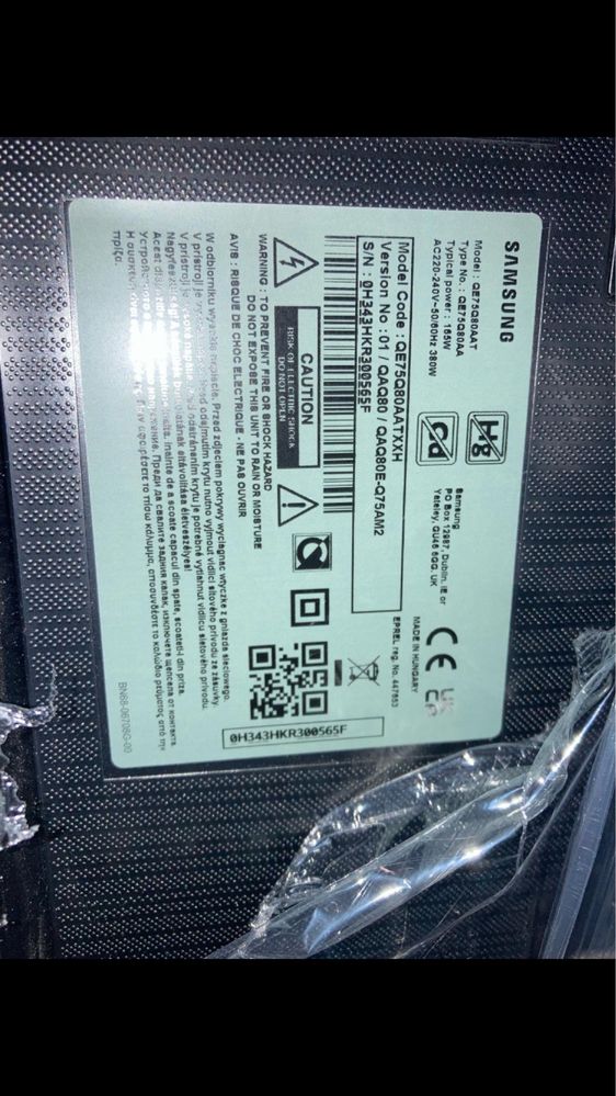 Telewizor Samsung 75 cali