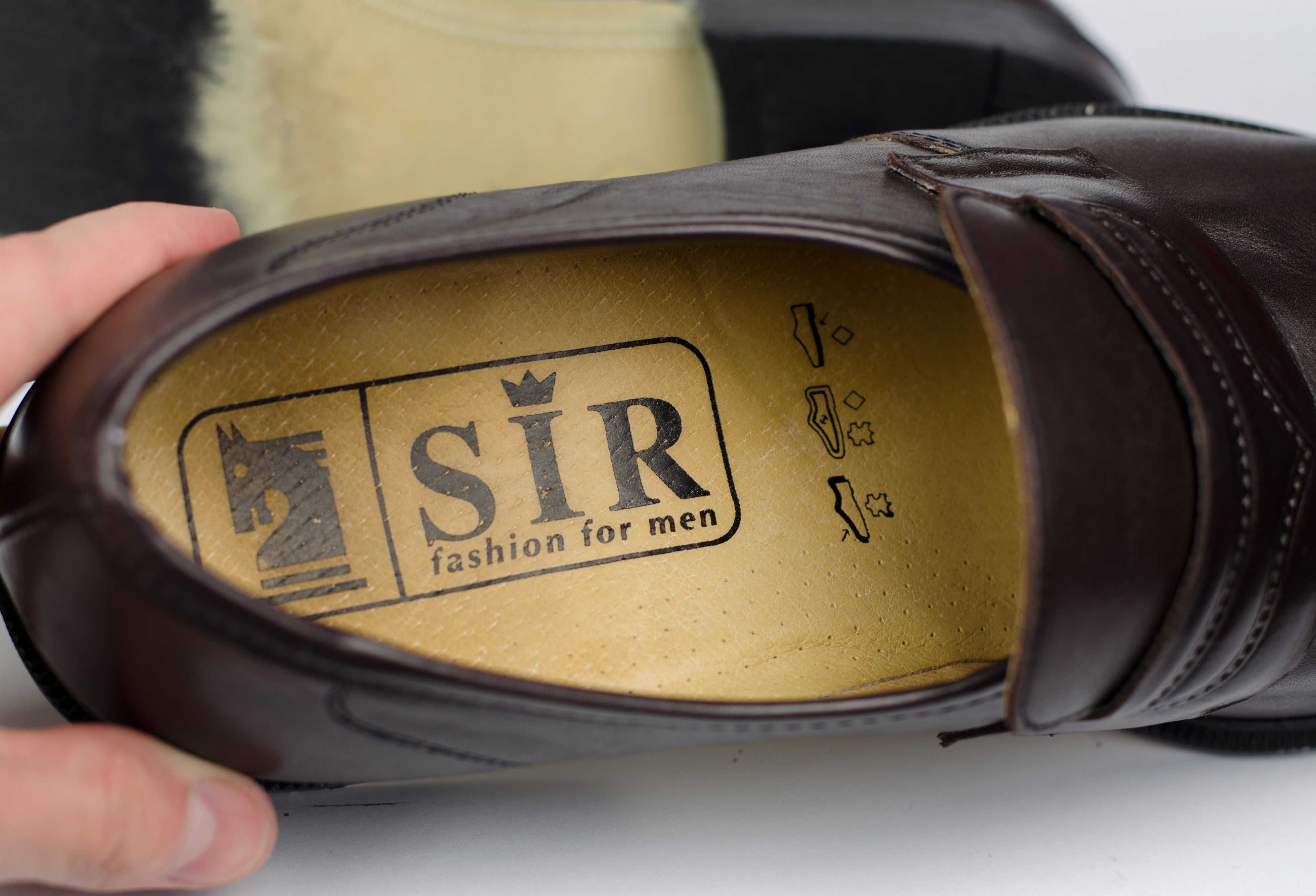 Кожаные мужские туфли лоферы Sir 41-42р. 27-27,2 см.