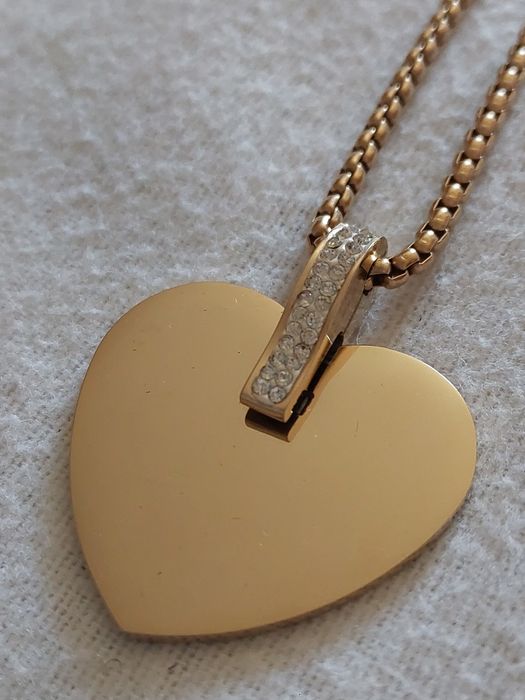 Colar e Brincos "Coração c/ Brilhantes"