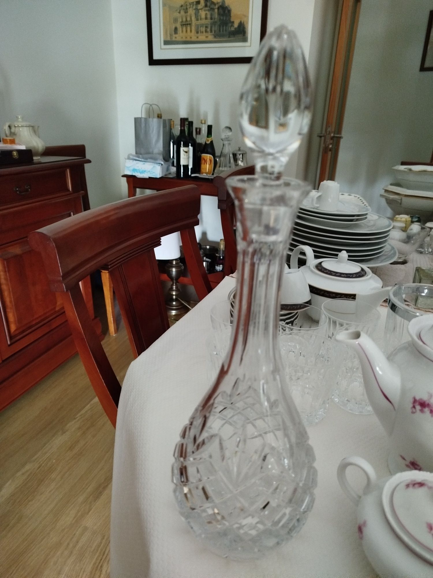 Vendo jarra em cristal d'arques