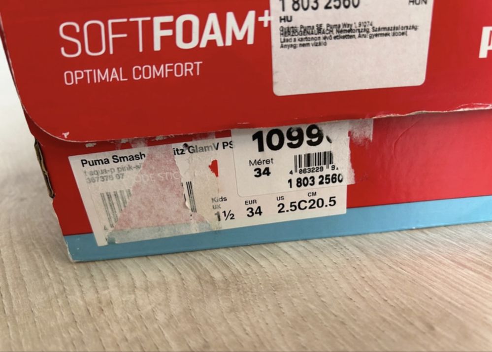 Buty dziewczece sportowe Puma 34