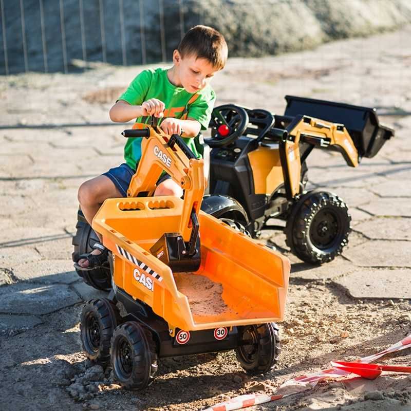 997W Traktor na pedały Pomarańczowy z Przyczepką Ruchoma Łyżka od 3 La