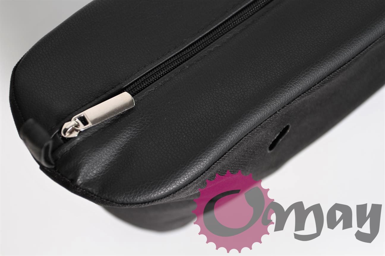 Czarny Mat Eko Skóra organizer do OBAG BAG STANDARD 2 kieszenie OMAY