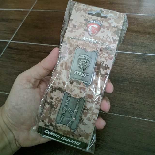 MSI Dog tags de boa qualidade tom clancy's 26g peso cada