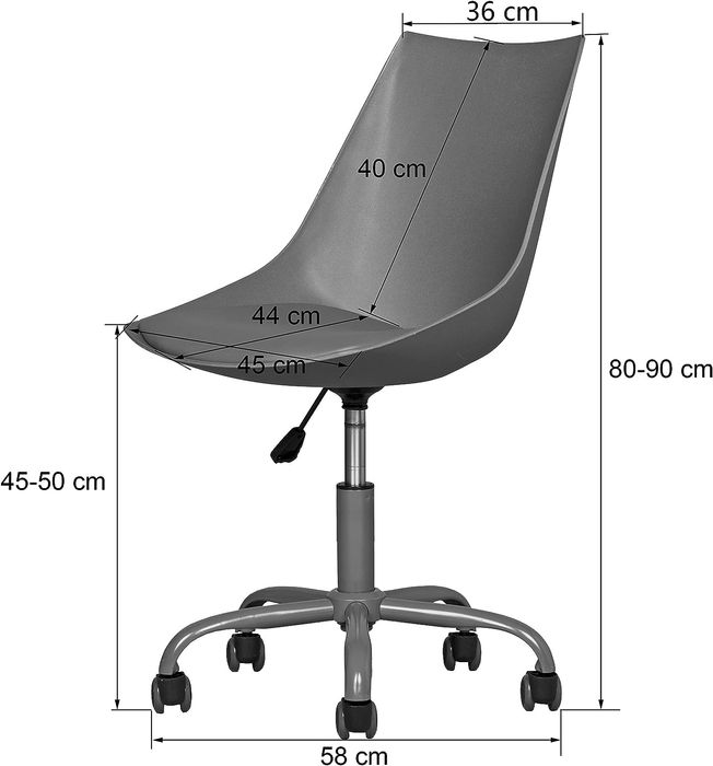 Nr 11 szare krzesło obrotowe / krzesło biurowe