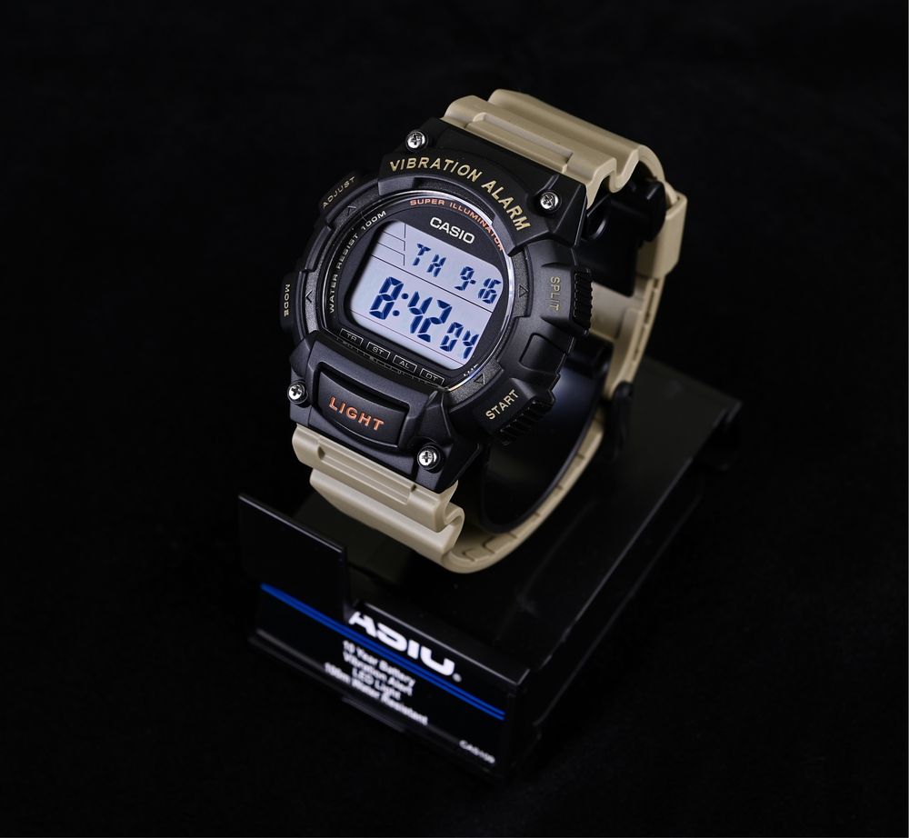 Чоловічий годинник Casio W-736H-5A з вібробудильником оригінал новий