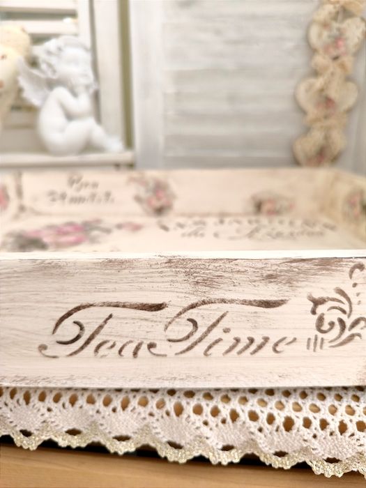 Taca vintage róże duża