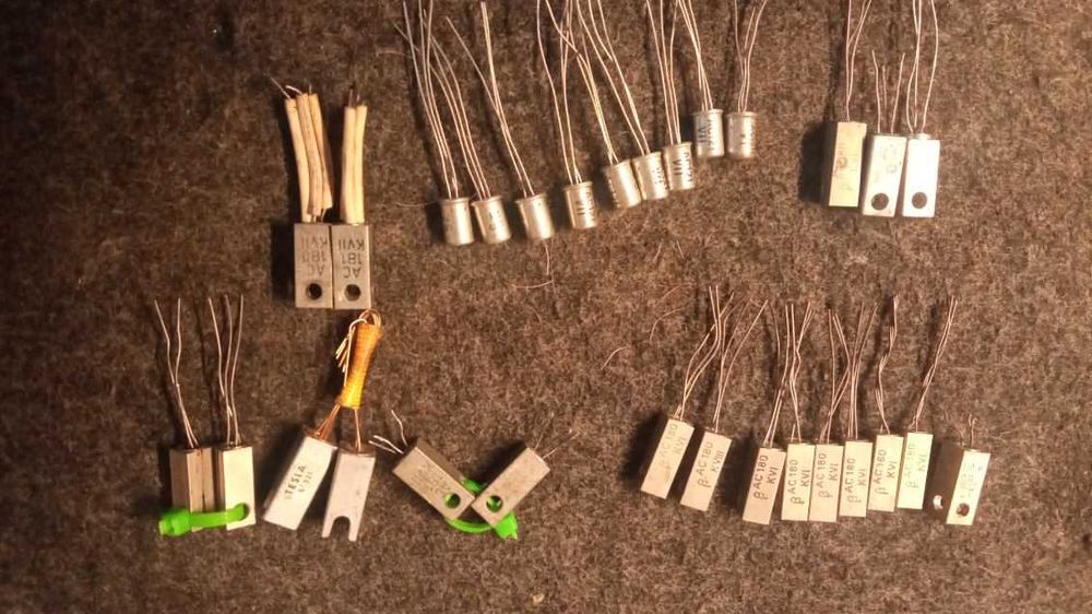 Tranzystory 2N3055, AC180-181, AC121 i wiele innych