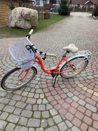 rower miejski pomaranczowy