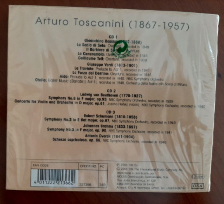 3 CDs de Arturo Toscanini