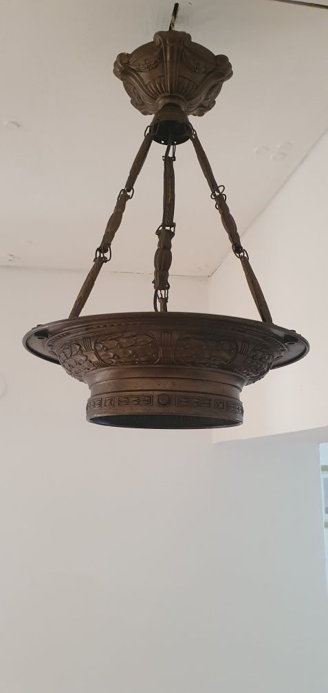 Lampa mosiężna zabytkowa