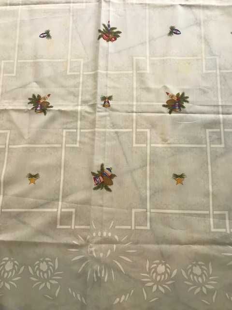 Toalhas de mesa de natal redonda e retangulares