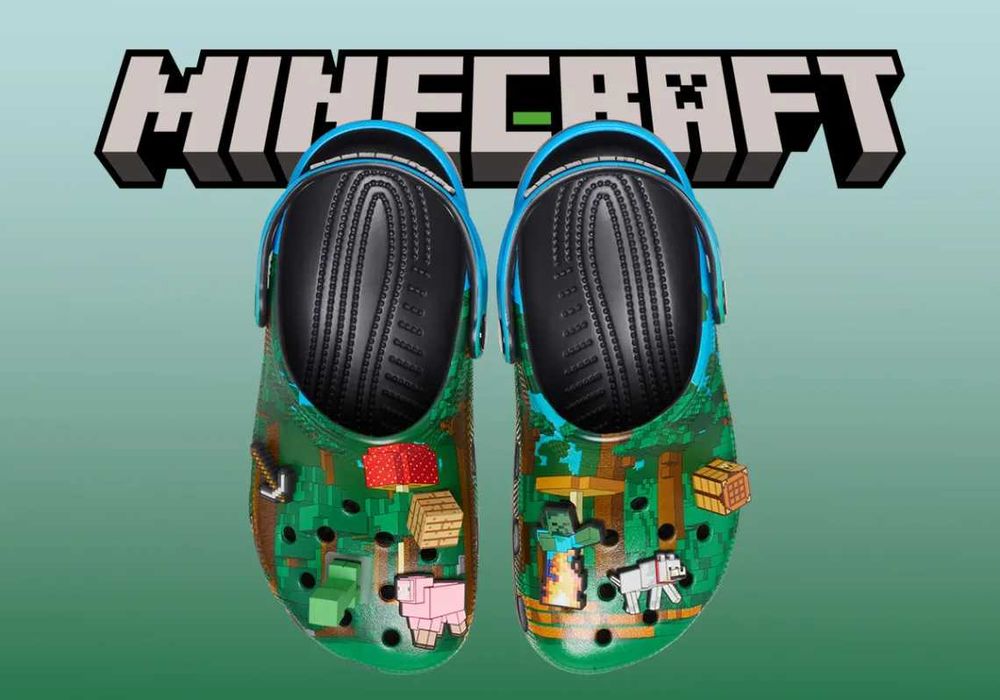 Шльопанці Crocs x Minecraft,оригінал,24\27\28 см,210829-90H