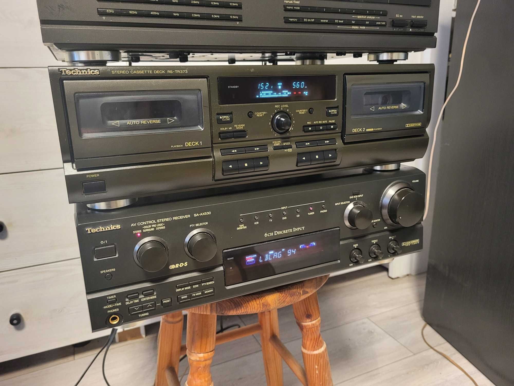 Wieża Technics korektor SH-GE70 Deck RS-TR 373 CD SL-PG580  SA-AX530