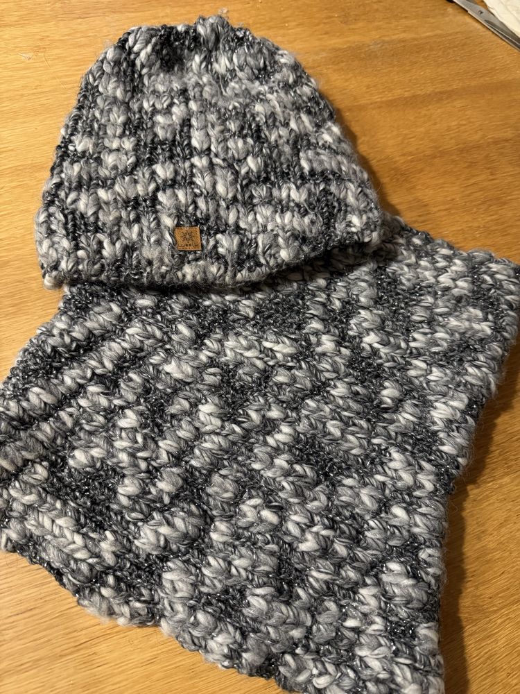 Czapka+ komin Woolk z wełną i alpaką