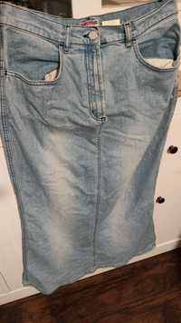 Spódnica jeansowa maxi L