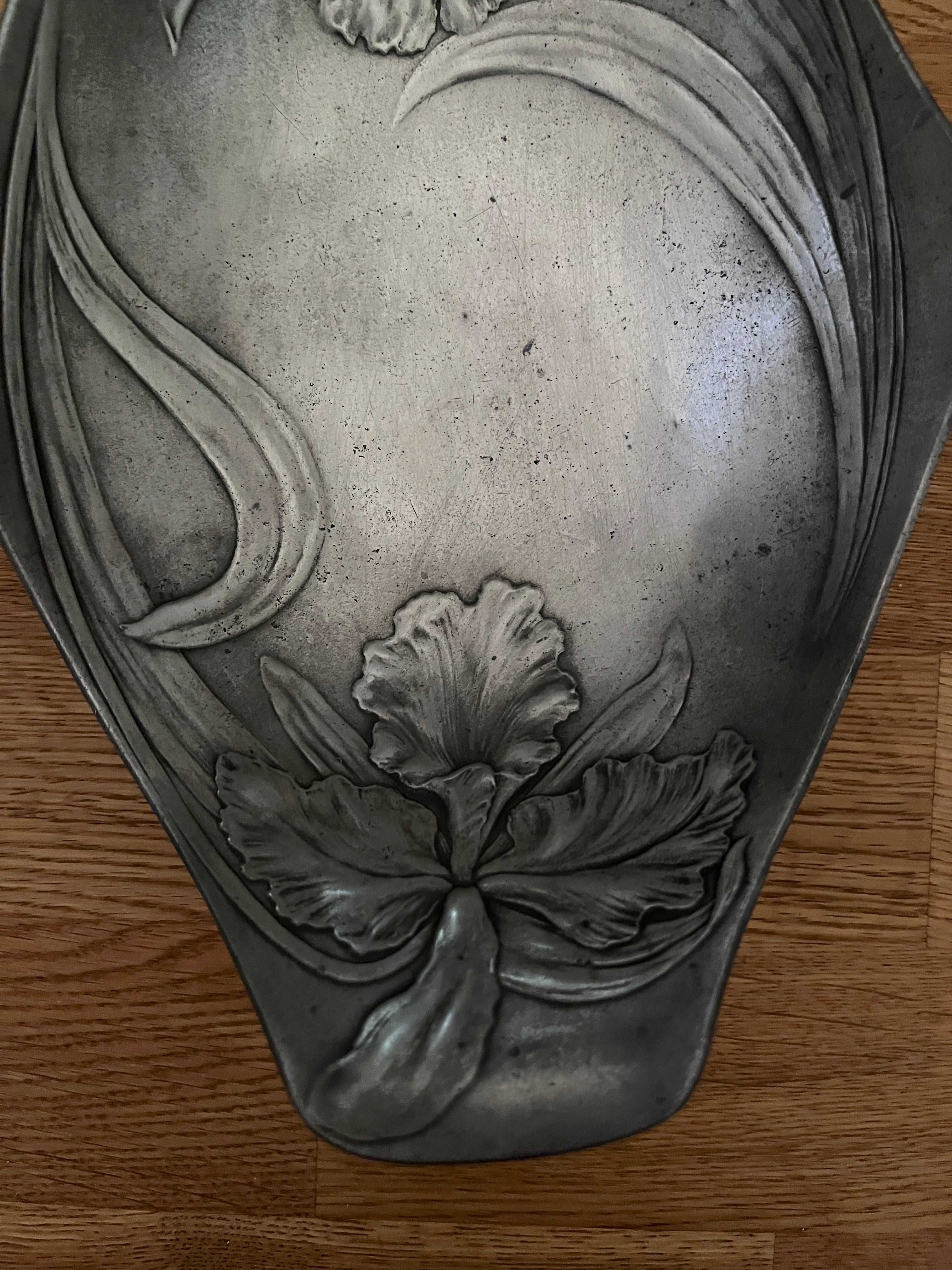 prato tigela Schale Art Nouveau Jugendstil Zinn estanho antik