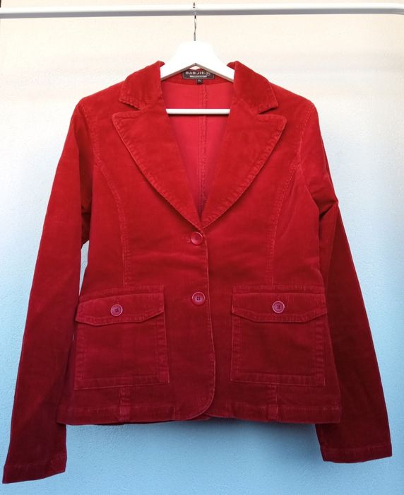 Casaco tipo blazer, em bombazine - tamanho XL