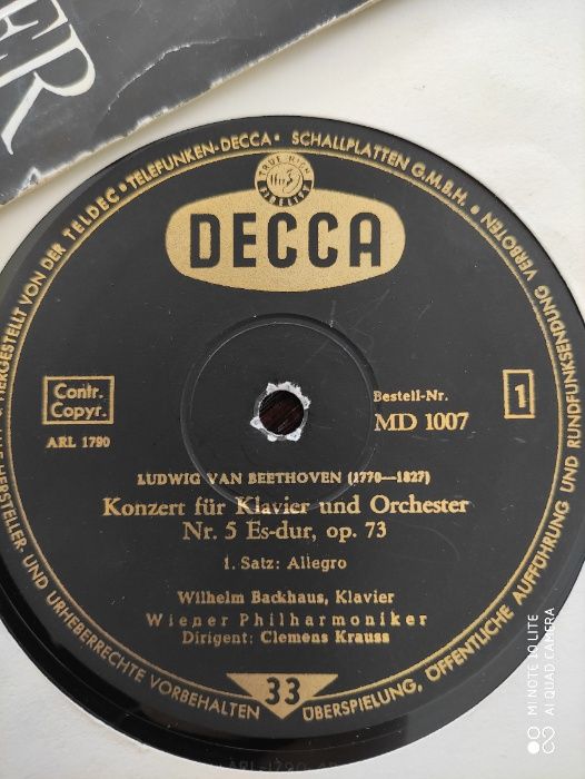 Beethoven Koncert fortepianowy nr 5 Decca Wiener Philharmoniker