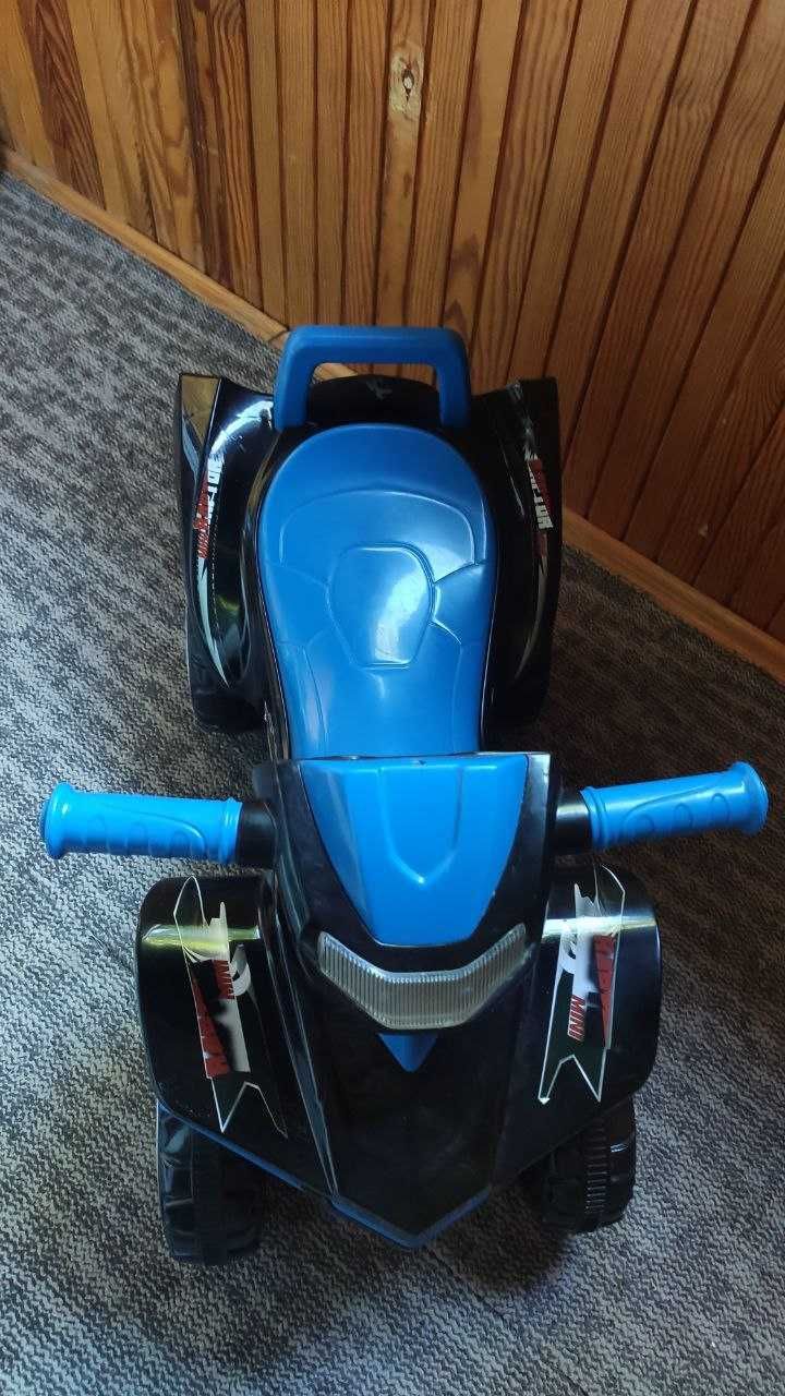Квадроцикл Toyz miniRaptor дитяча каталка-толокар синій музикальний