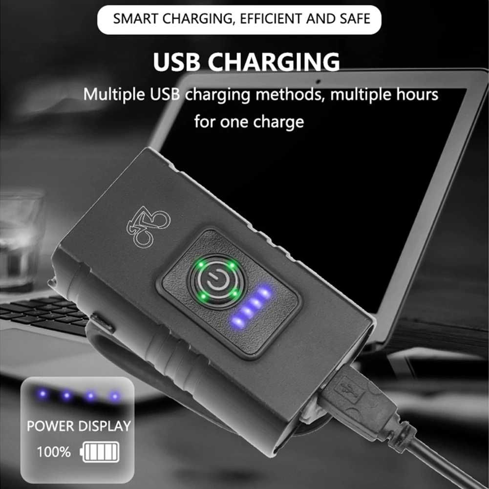Luz LED Dianteira para bicicleta T6 10W 1000LM USB Recarregável.