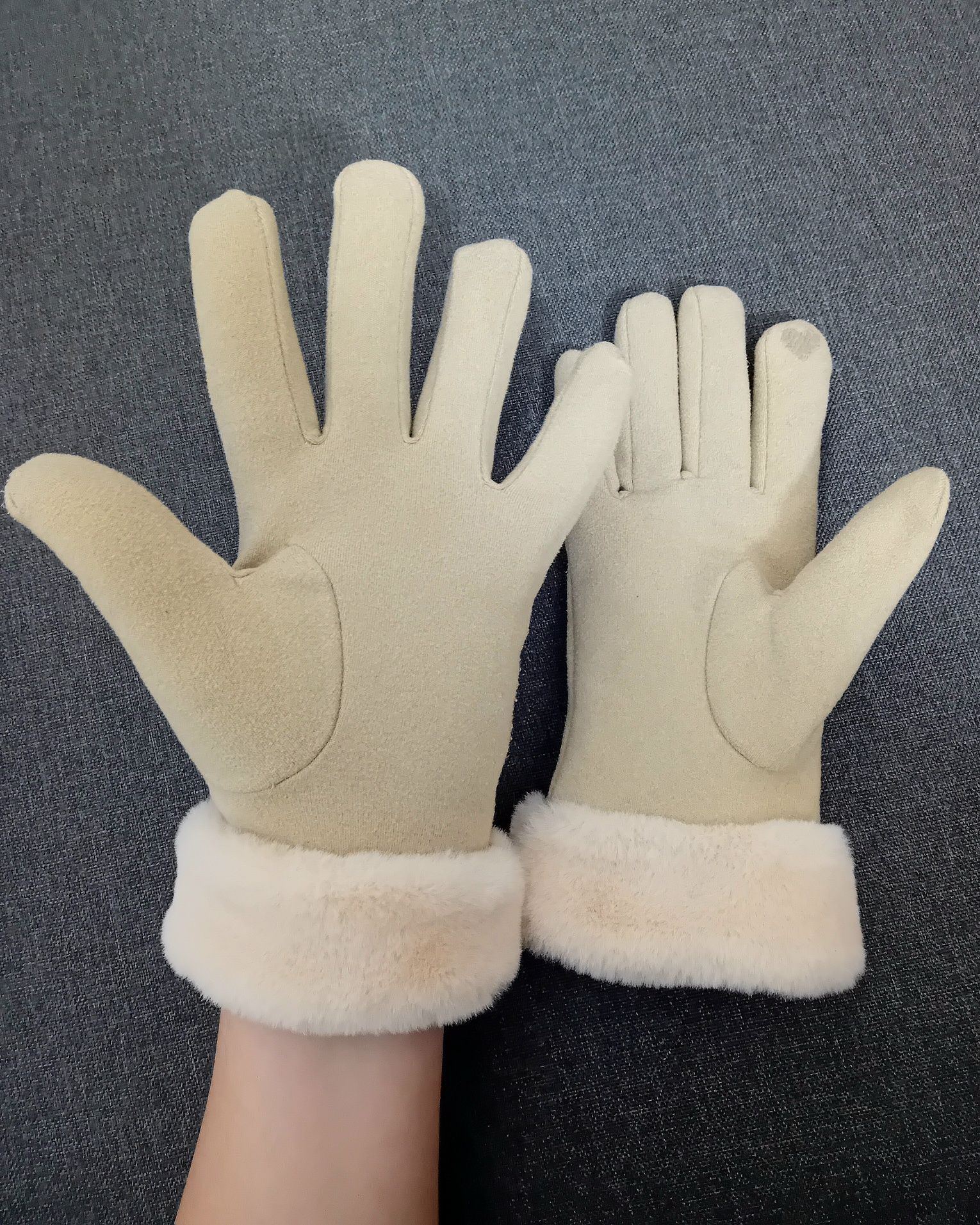 Damskie ocieplane rękawiczki zimowe