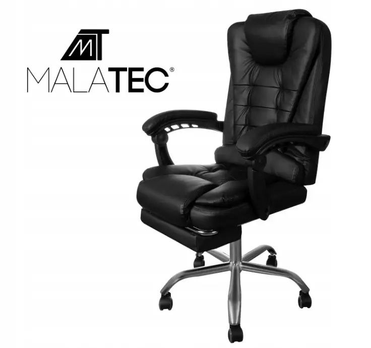 Офісне крісло Malatec 23286 обертове з функцією гойдання Чорне