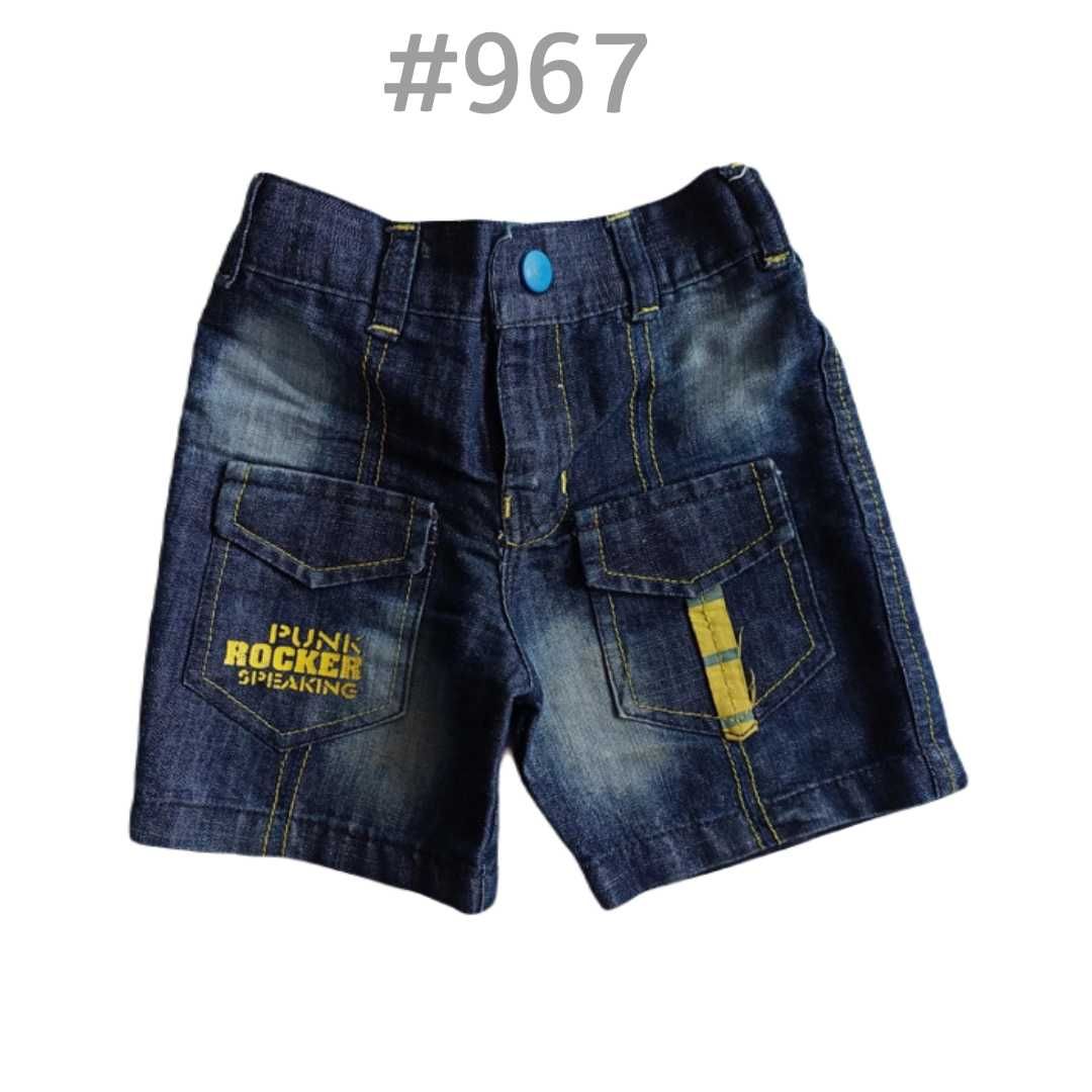 BEZ WAD Jeansowe spodenki szorty 68-74cm 6-9 miesięcy #967