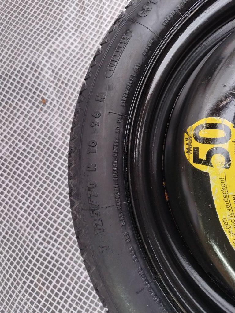 VW volkswagen 125/70R16 koło dojazdowe  wysyłka 5x100 16 cali