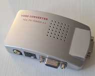 Adaptador/Conversor VGA para AV Video RCA e S-Video com Cabos e Manual