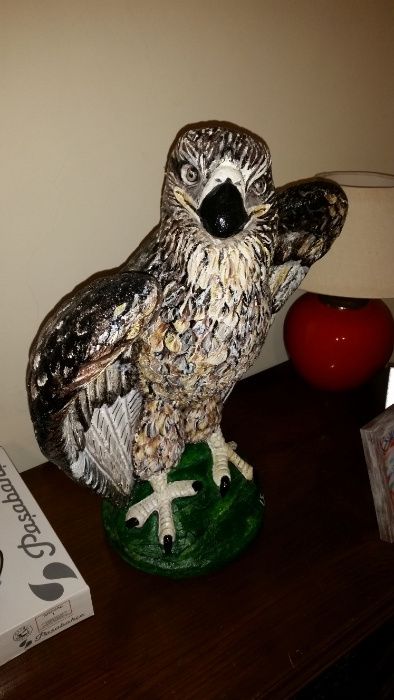 Águia pintada por artista plástica