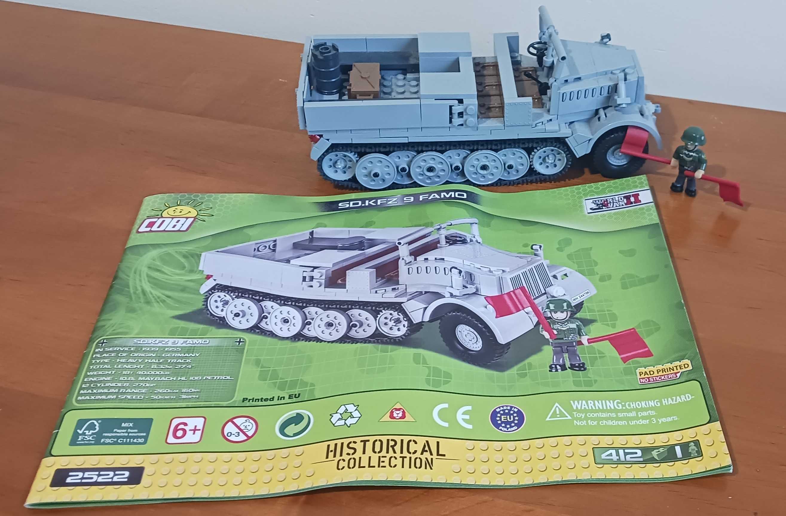 COBI 2522 Small Army Pojazd SD.KFZ 9 FAMO HC WWII z instrukcją