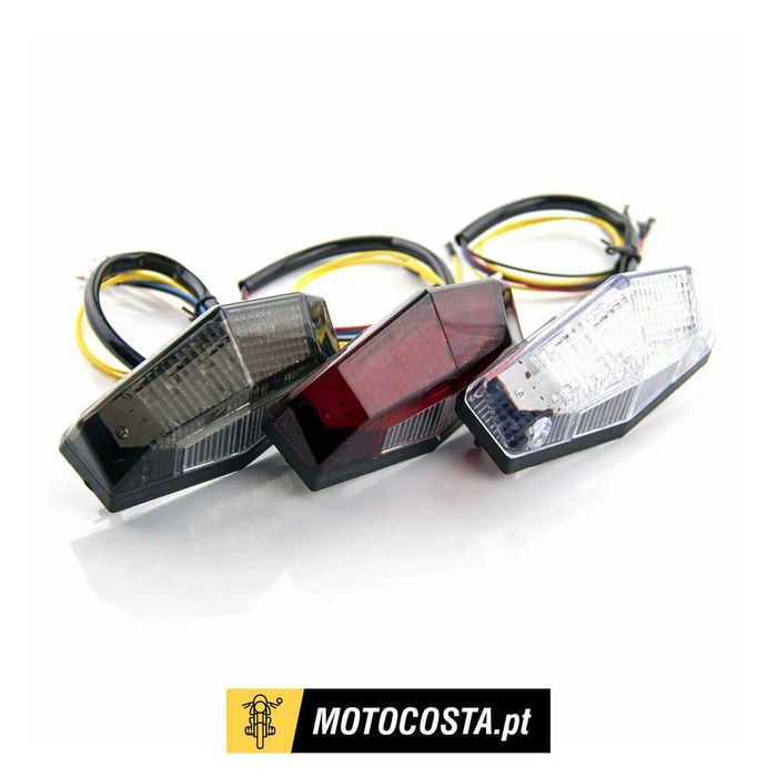 Farolim Traseiro LED para Moto - 11 LED Multifuncional Pisca Integrado