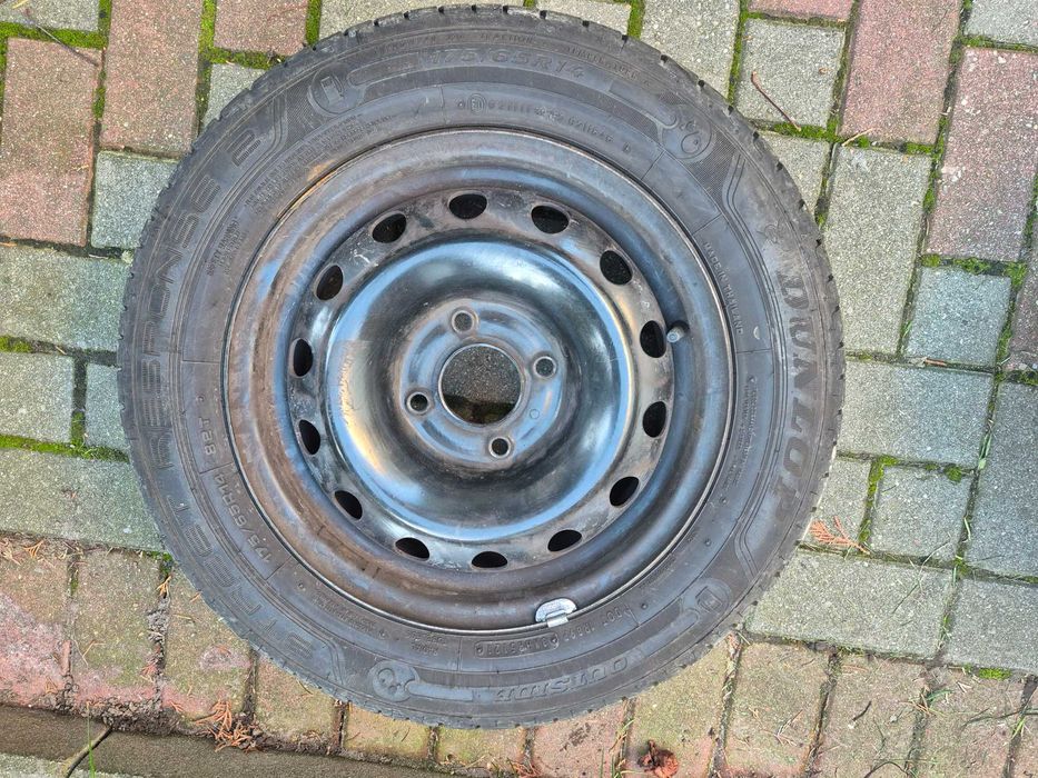 175/65 R14 na felgach Peugeota 4x108 opony letnie Dunlop 2151 jak nowe