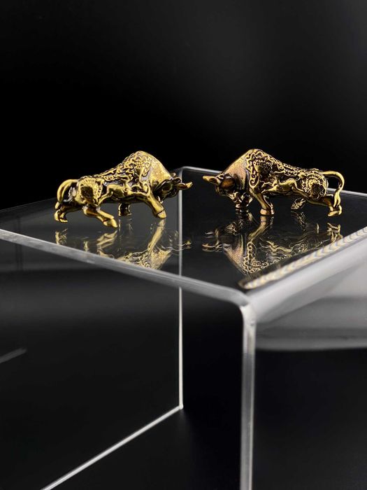 UNIKATOWA Figurka Statuetka MOSIĘŻNY BYK Symbol Bogactwa Dostatku