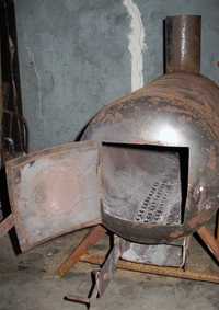 Печка буржуйка из бойлера баллона, труба,бочка сталь 80х40см . 250 грн