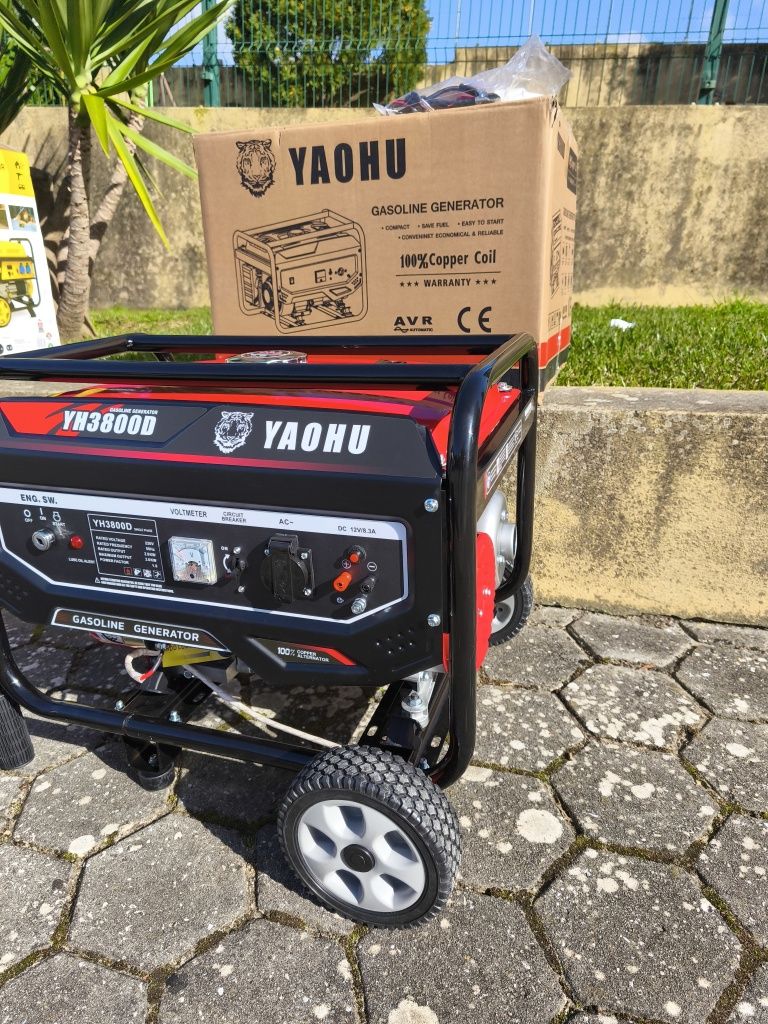 Gerador a gasolina 3800watts 3.0kW monofásico arranque eléctrico