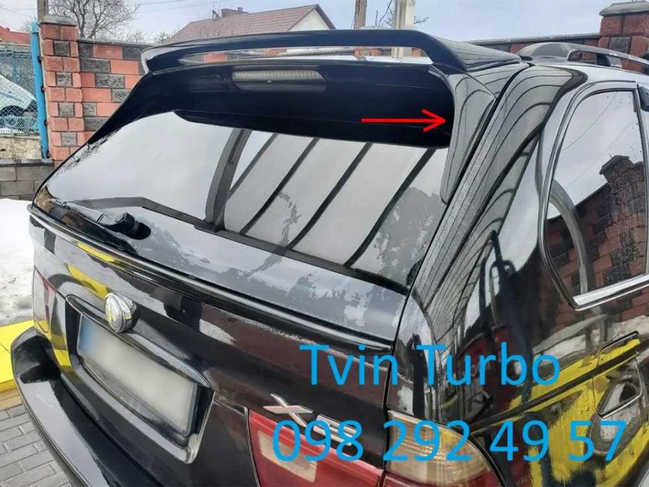 Накладки на арки юбки реснички на фары спойлер BMW Х5 e53