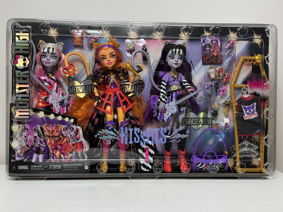 Монстер хай Торалей, Мяуді, Пурсефона Monster High Hissfits Band