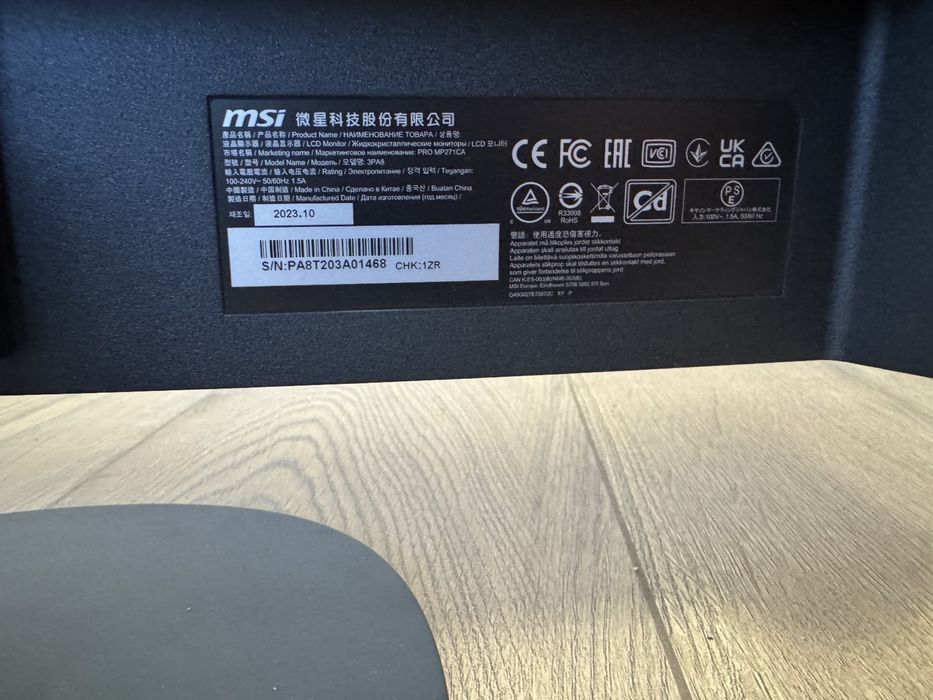 Monitor LED MSI Pro MP271C 27” 1920x1080 75 Hz Zakrzywiony jak nowy