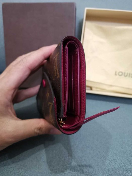 Louis_Vuitton Victorine Monogram Mały Portfel Róża czerwona