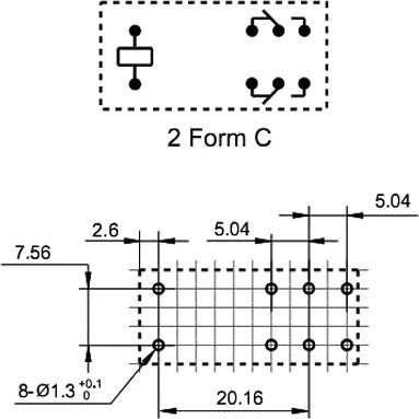 Реле hf115f/012-2zs4